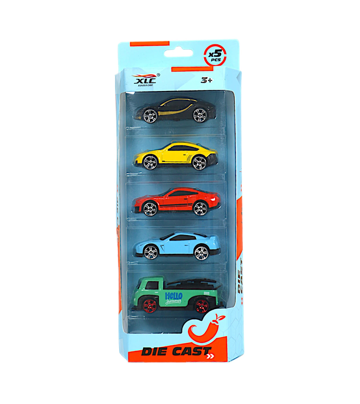 die-cast metal car set 5pc