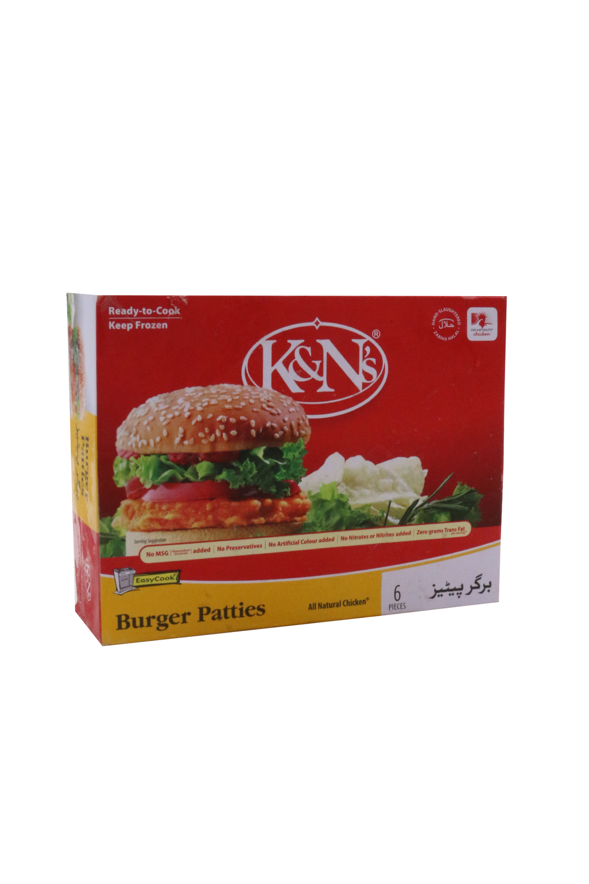 k&n burger patties 400g