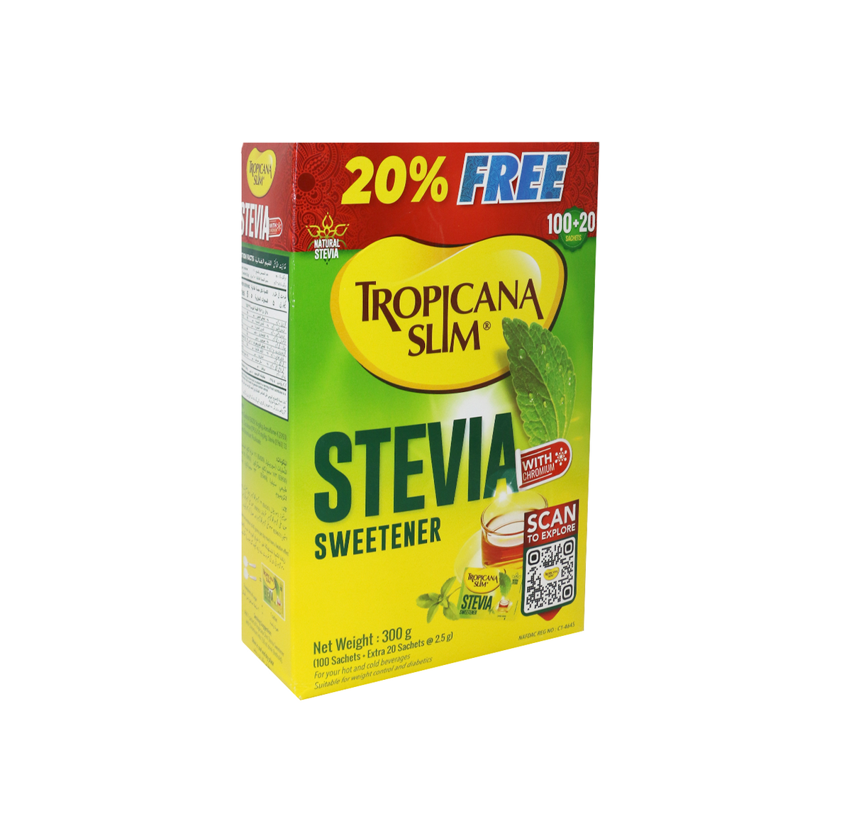 tropicana slim sweetener stevia 120sachet 300g indonesia