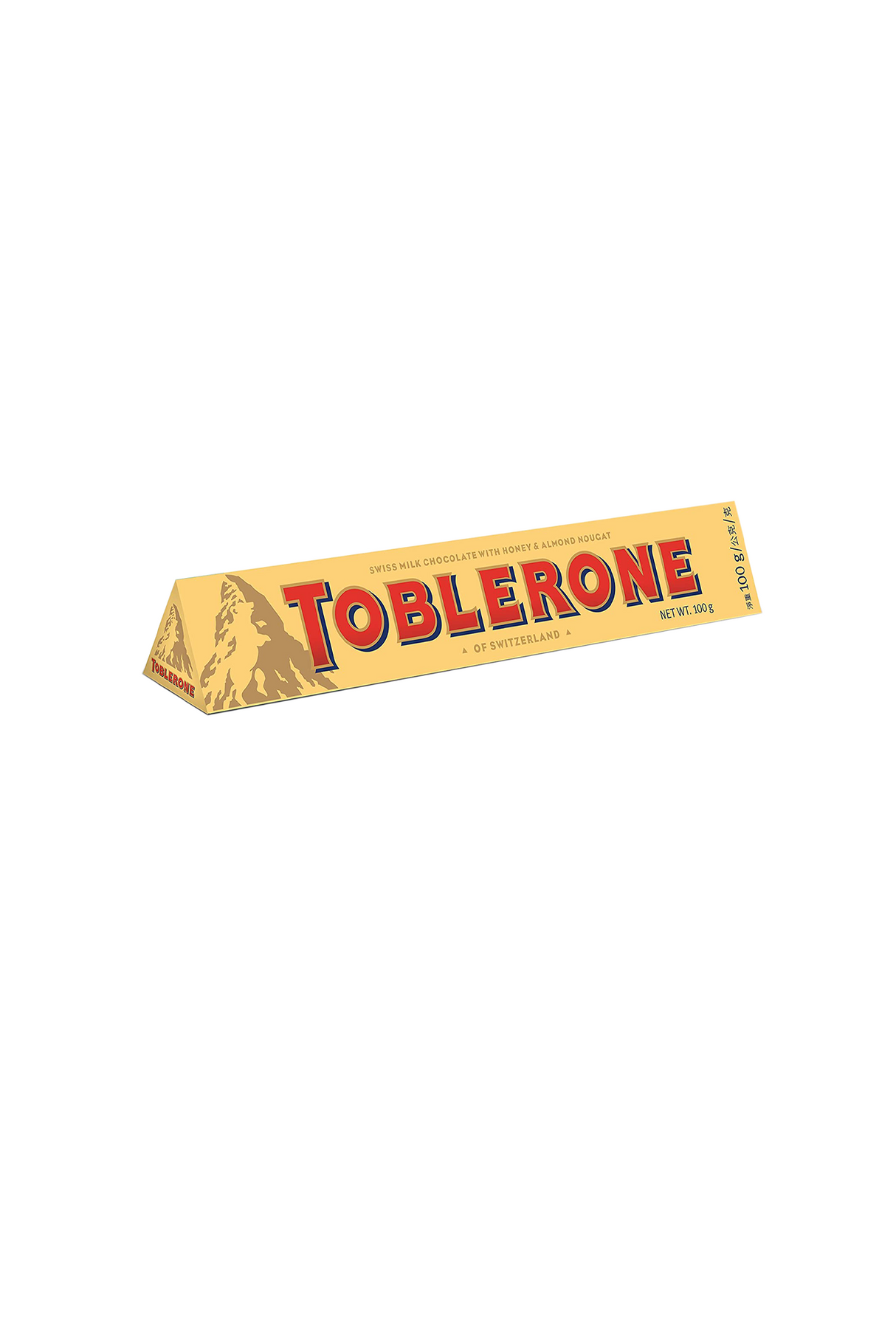 toblerone chocolate milk honey & almond nougat 100g switzerland