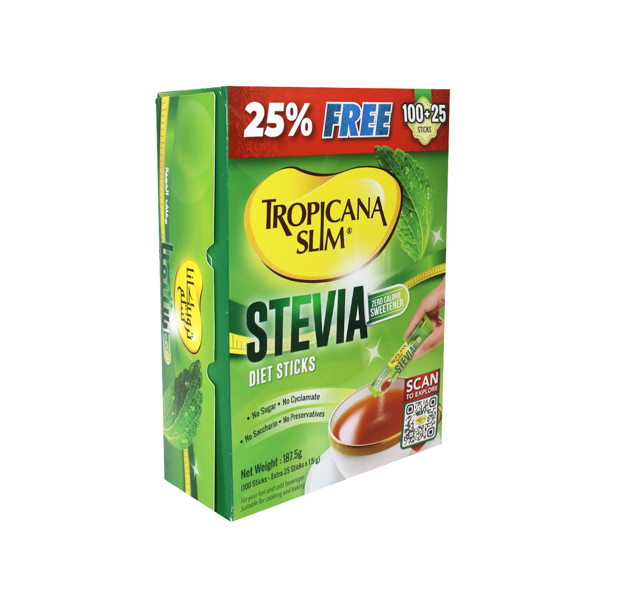 tropicana slim stevia sweetener diet sticks 125sticks 187.5g indonesia