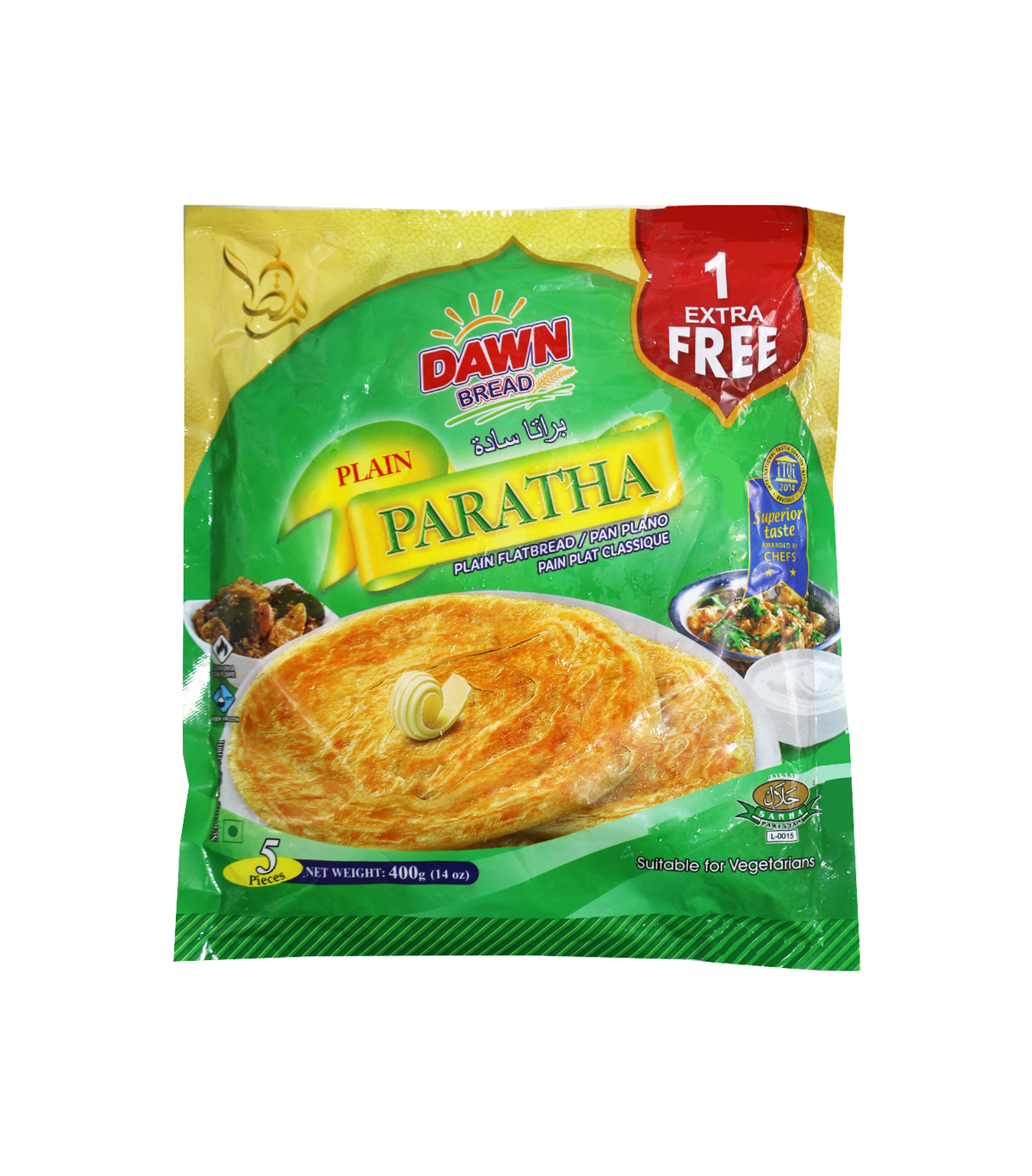 dawn plain paratha 400g 5pc