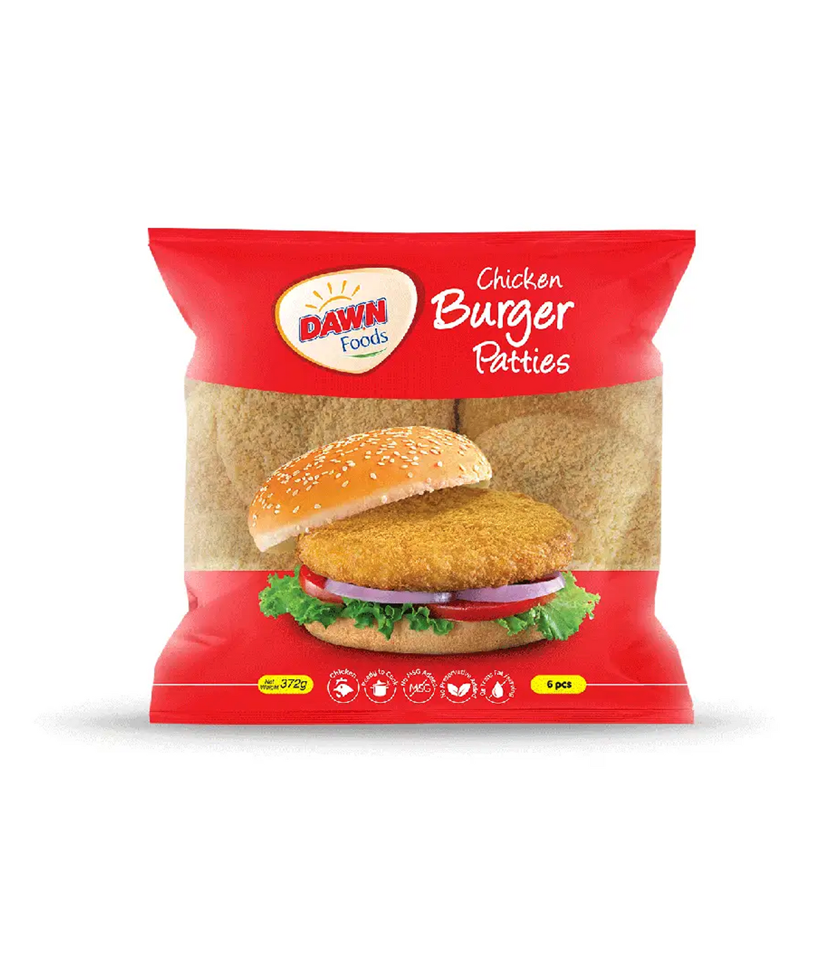 dawn burger paties 372g