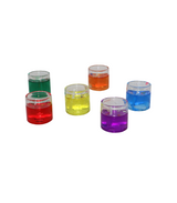 multi colour gell candle 6pc pack d762