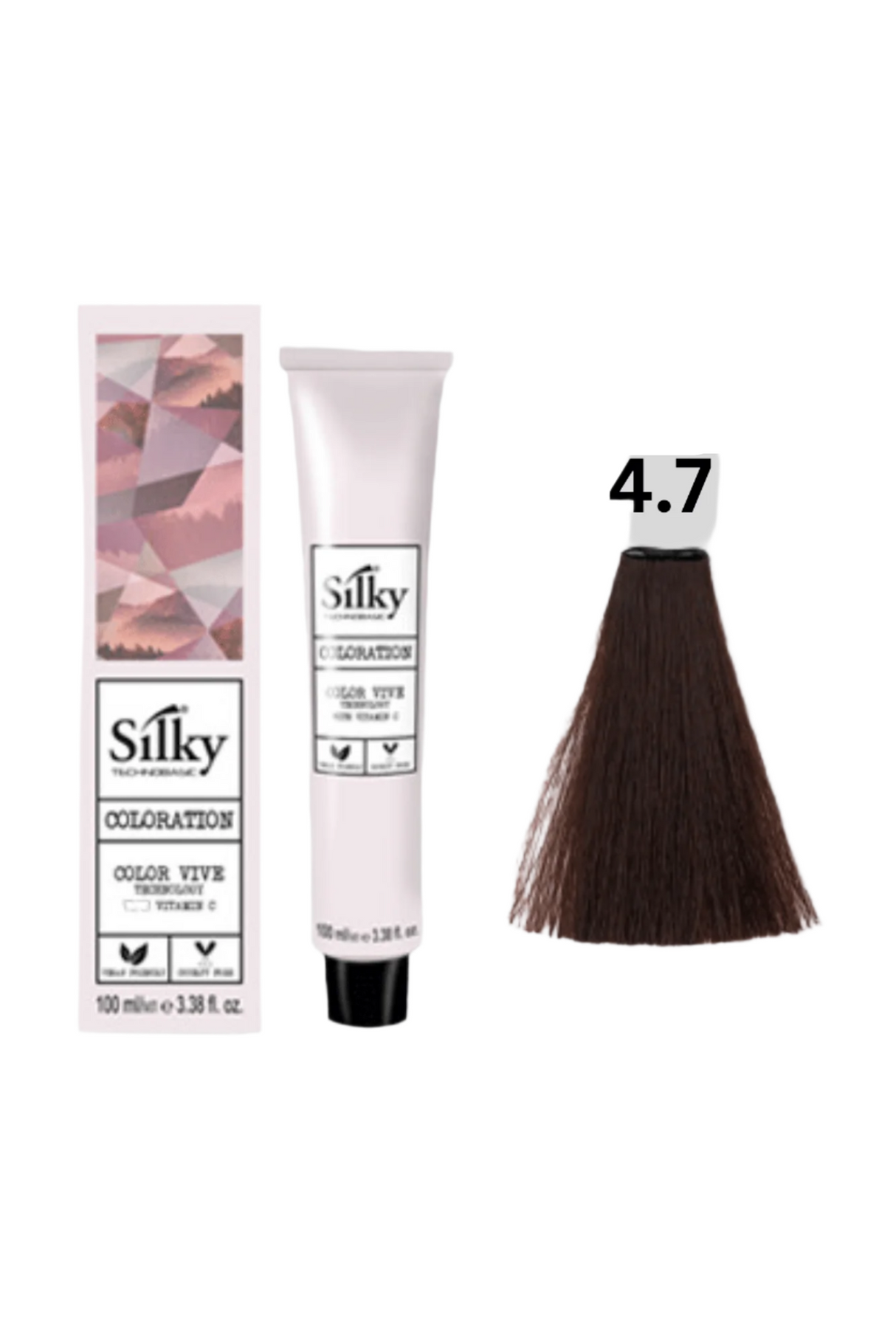 silky hair color 4.7 100ml