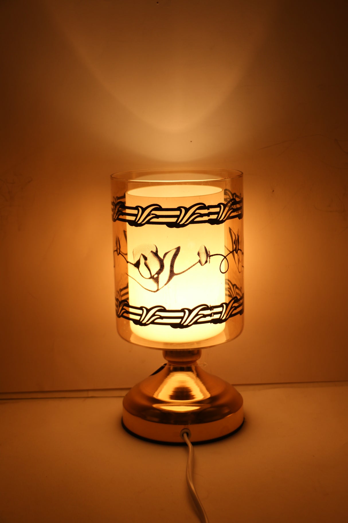 table lamp touch lamp glass print 9"x4.5" china d009