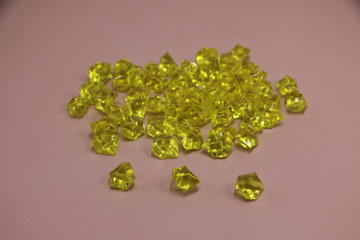 decorative artificial crystal beads yellow china 792