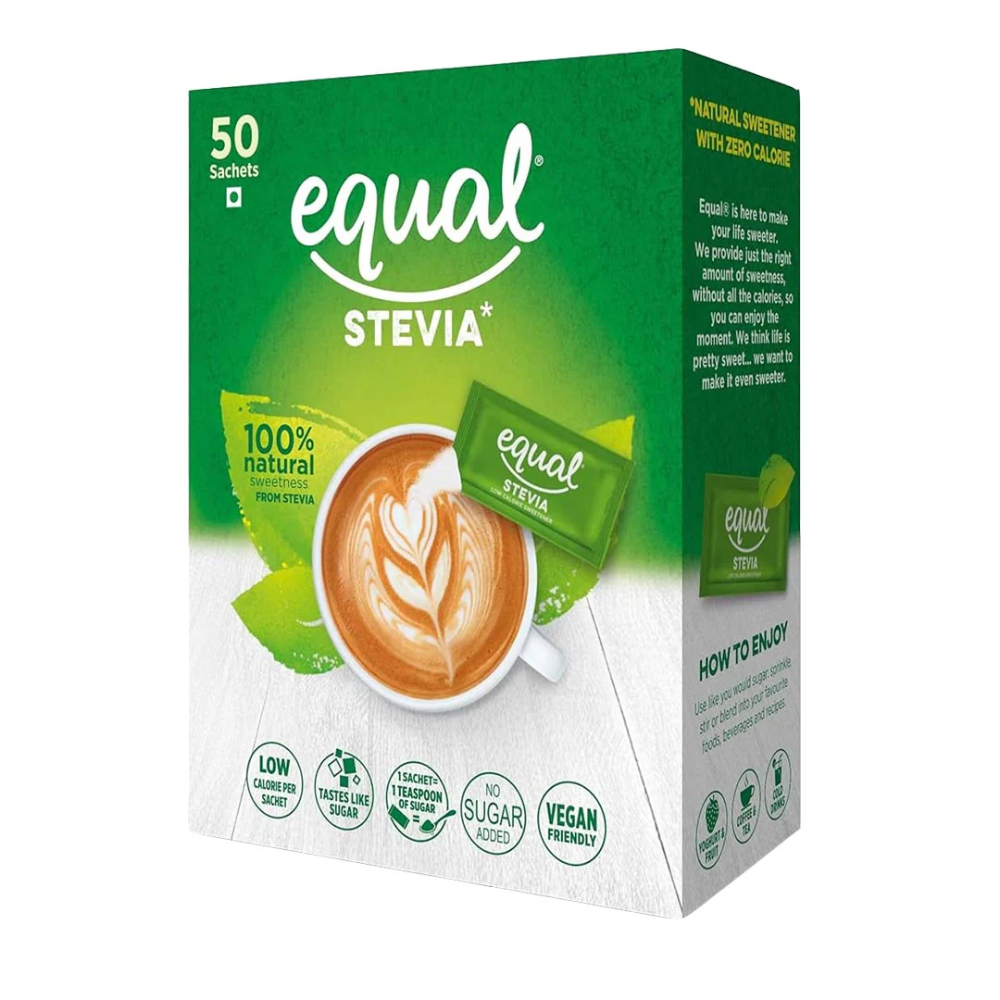equal stevia zero calorie sweetener with natural leaf 50s