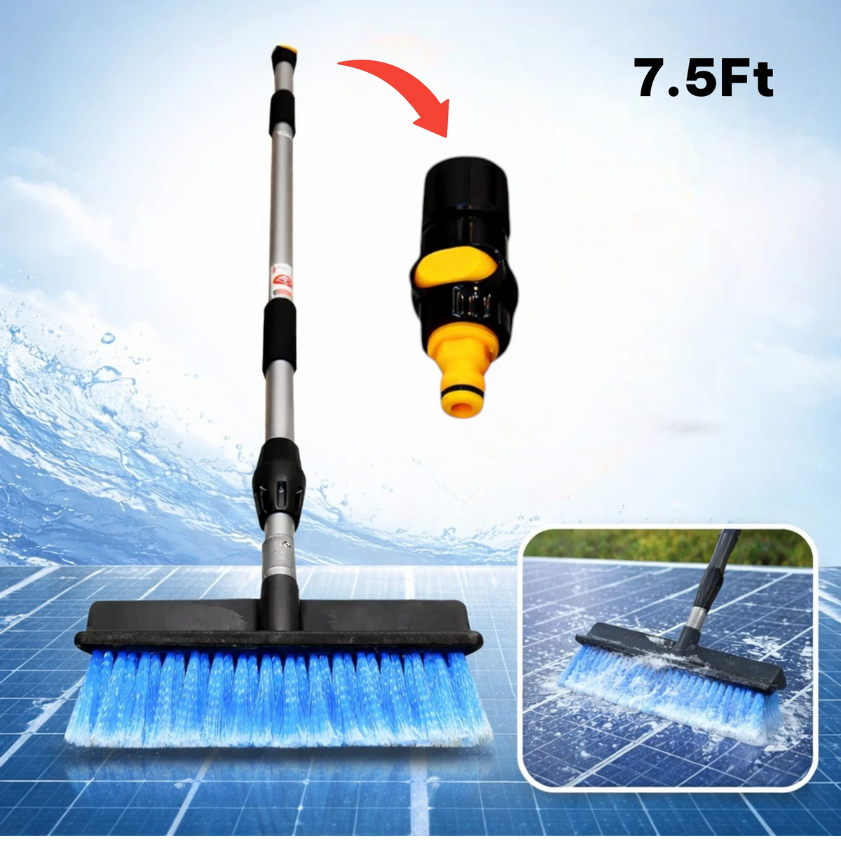 SOLAR PANEL CLEANING BRUSH 7.5FT CHINA