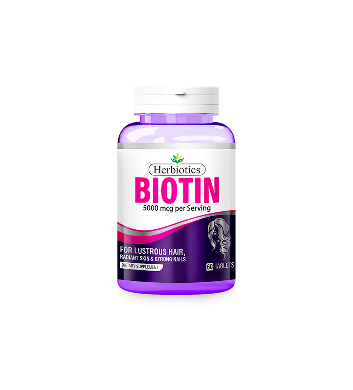 herbiotics tab biotin 5000mcg 60t 1s