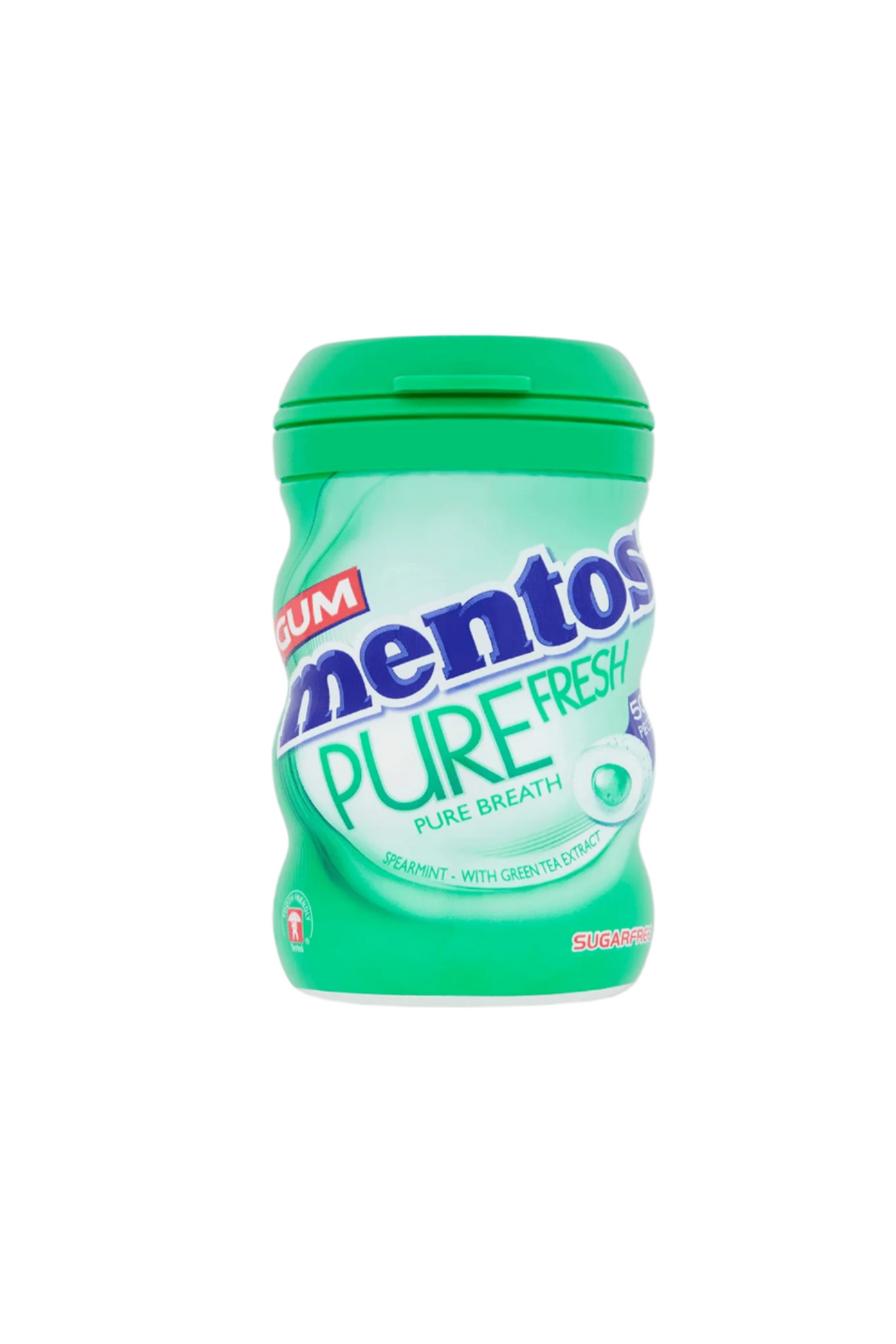 mentos gum spearmint 100g green