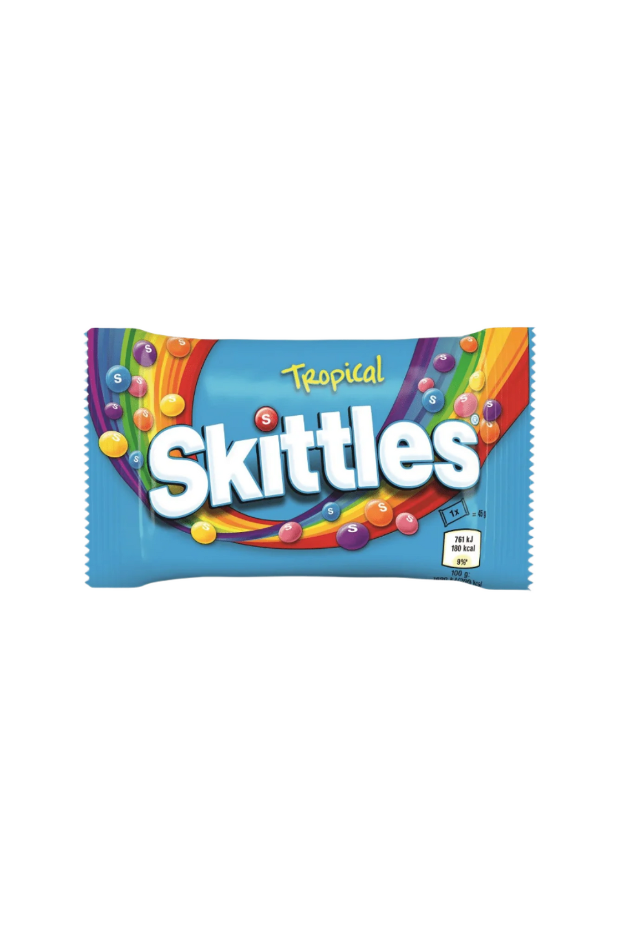 skittles beans fruits tropical 45g