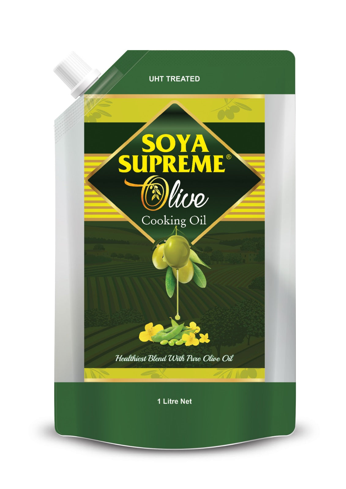 soya supreme olive oil standup pouch 1l