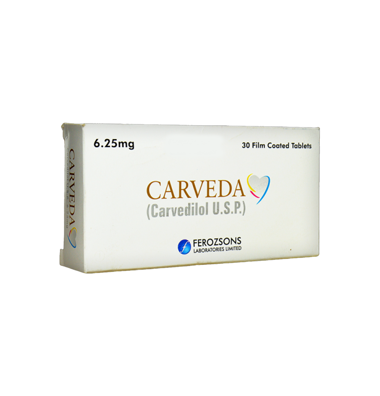 tab carveda 6.25mg 30s