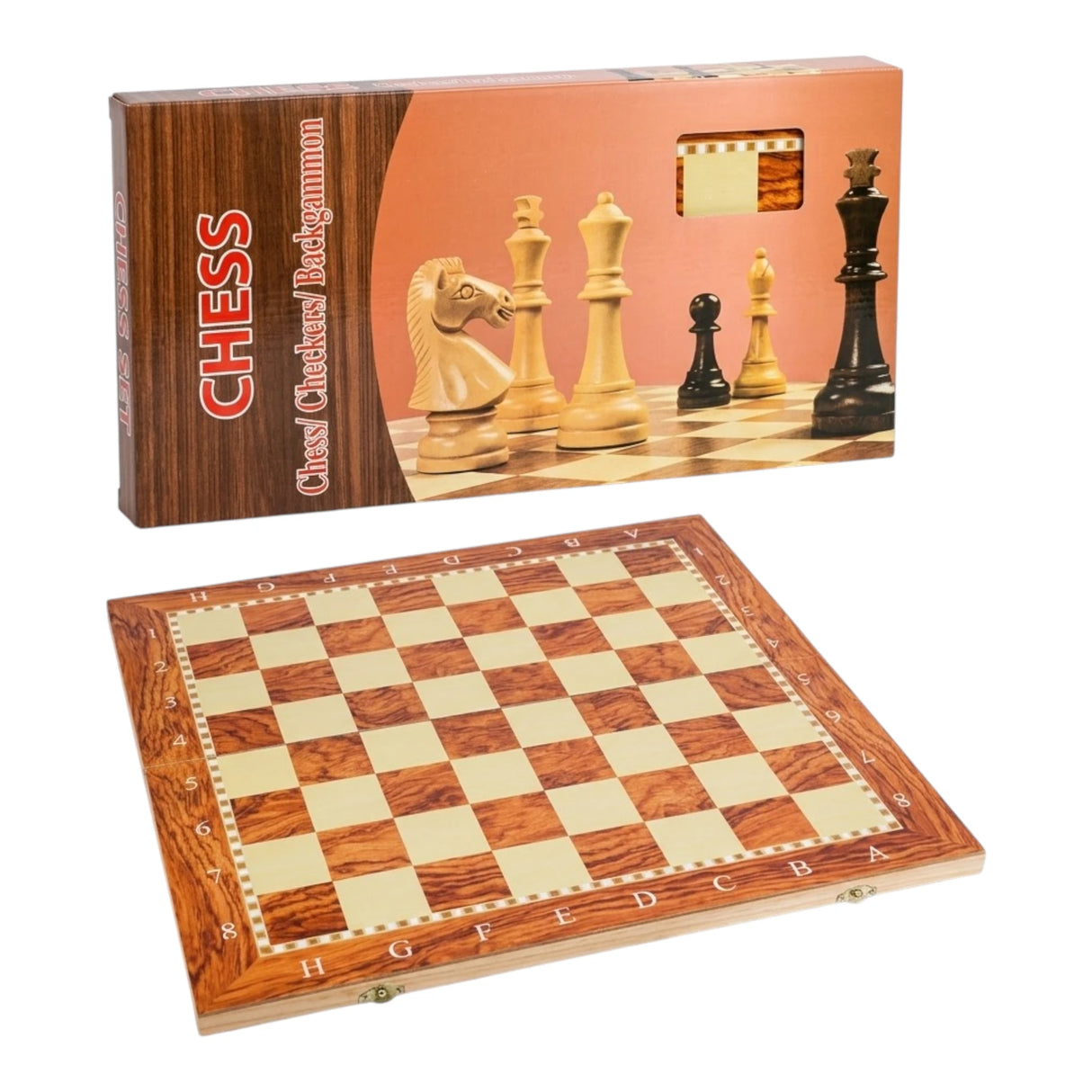 CHESS BOARD WOOD SET 4834 FINE 3IN1 CHINA