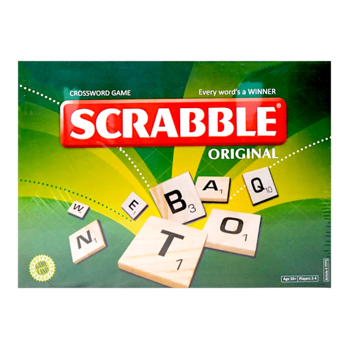 SCRABBLE GAME GREEN BOX 7771  CL