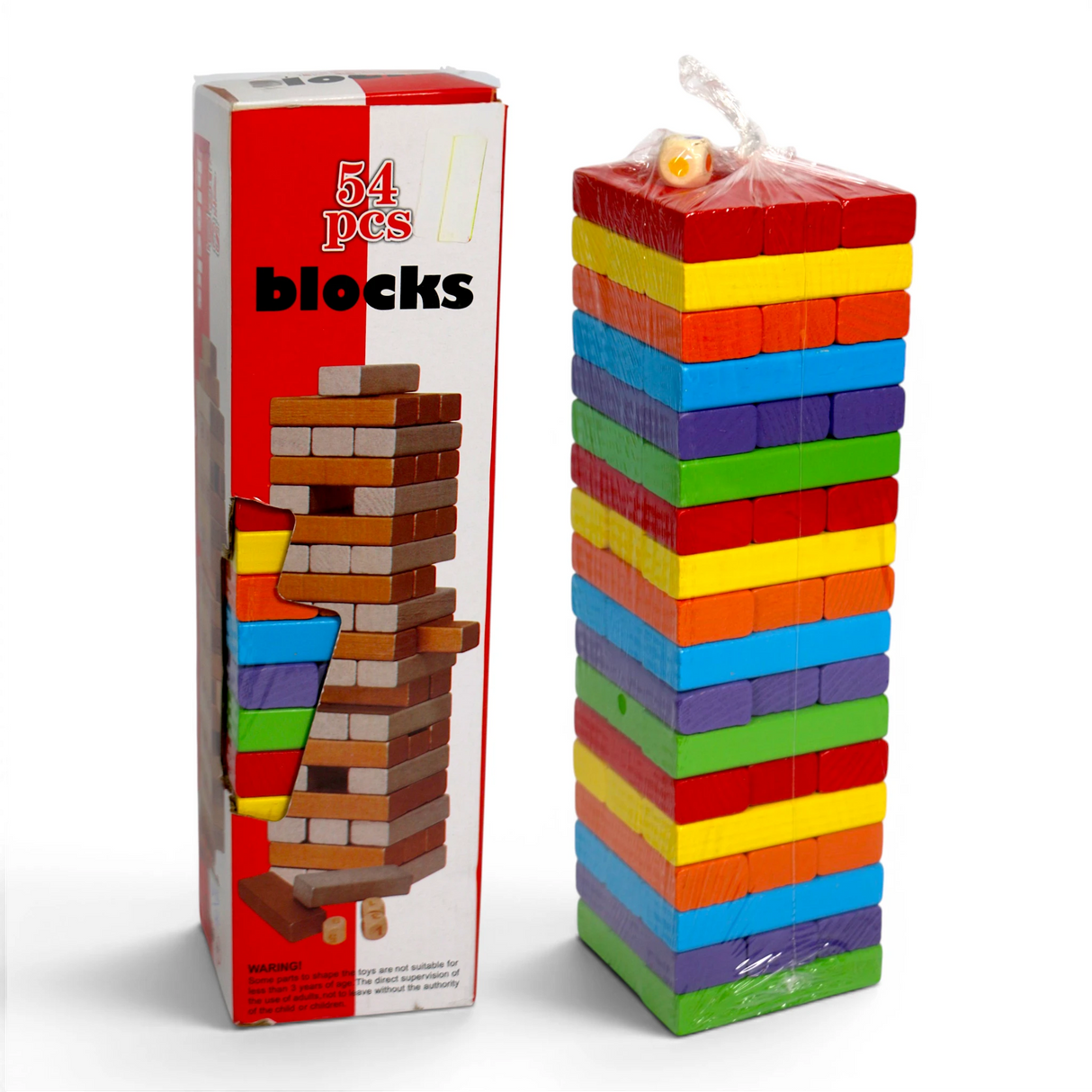 JENGA BLOCKS WOOD COLOR 54PC CHINA