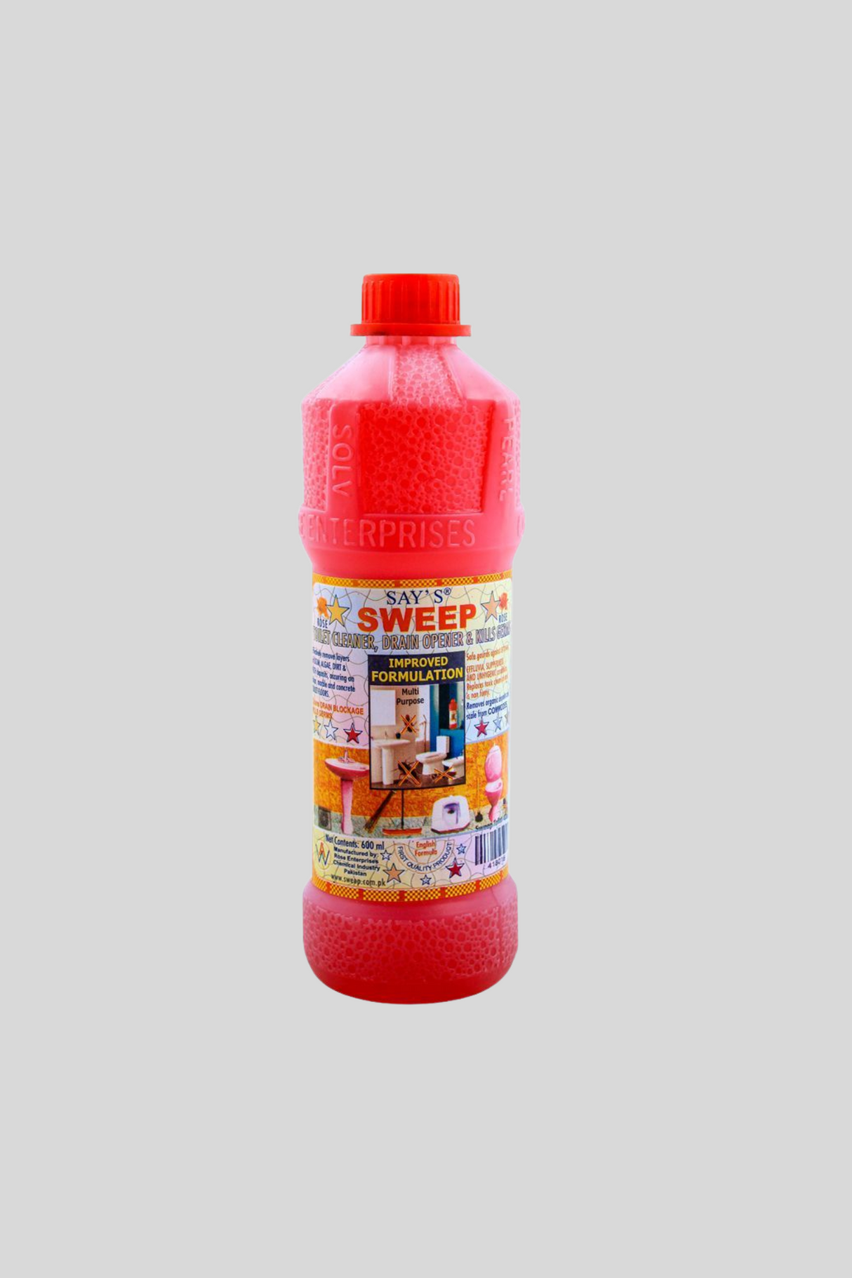 says sweep toilet cleaner 600ml