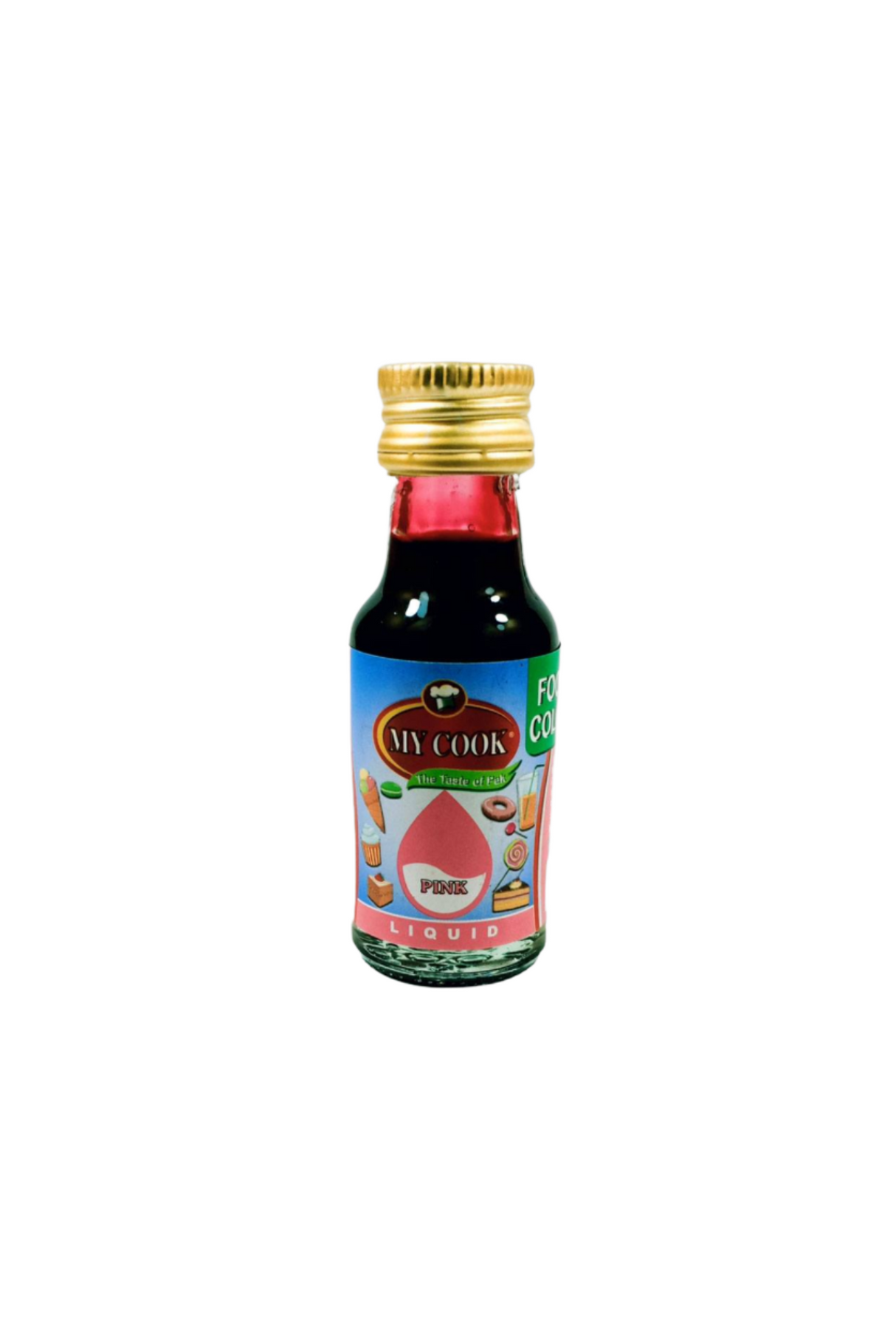 my cook food colour pink liquid 28ml