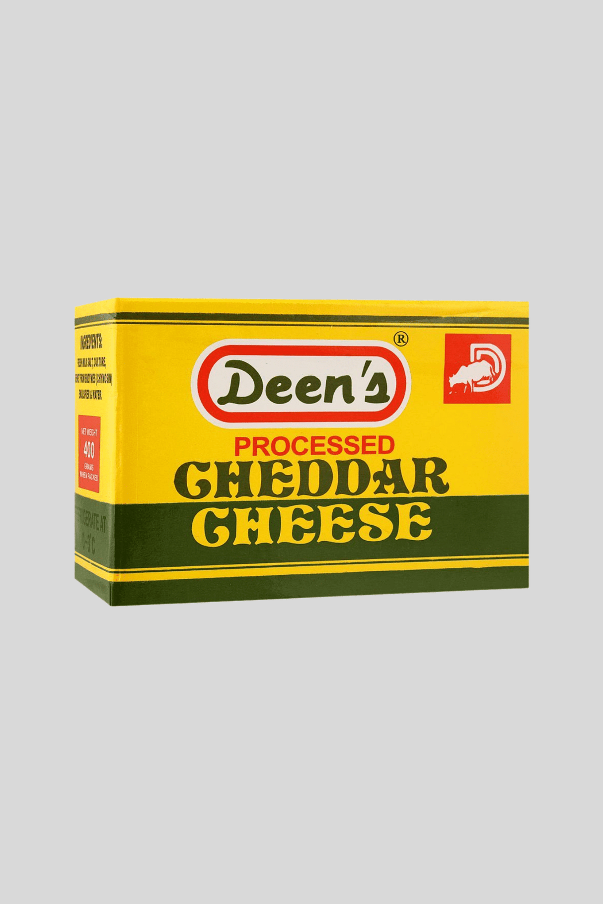 deens cheddar cheese 400g
