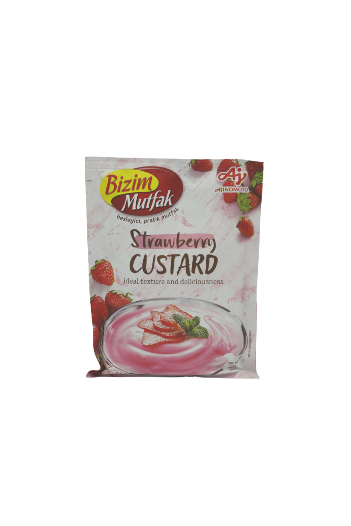 bizim mutfak custard strawberry 125g