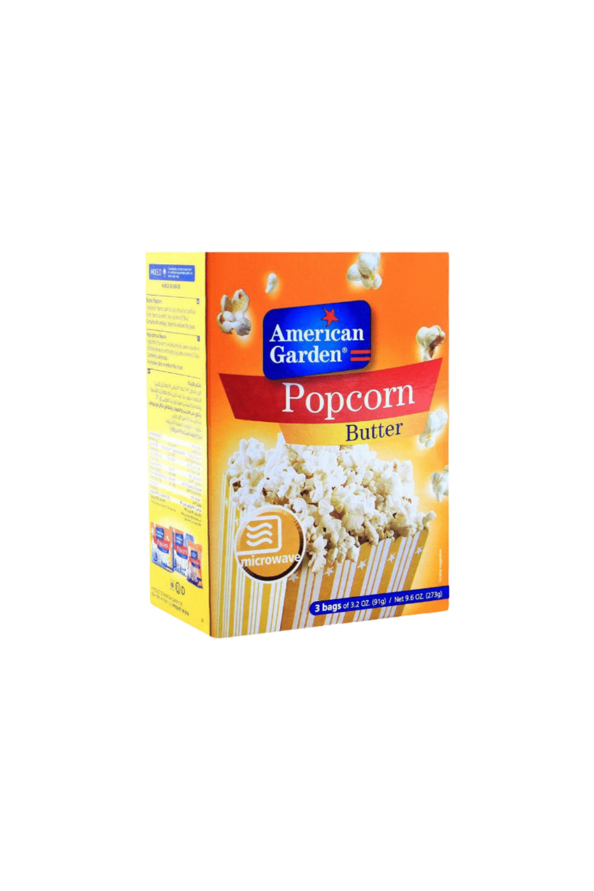 american garden pop corn butter lite 273g