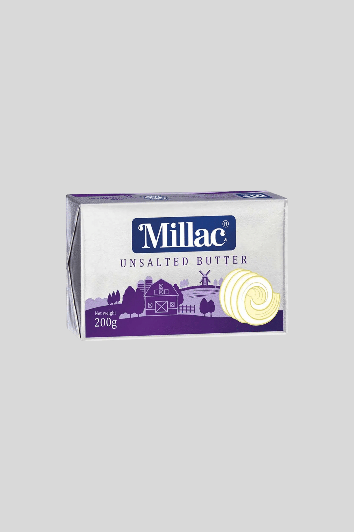 millac butter unsalted 200g