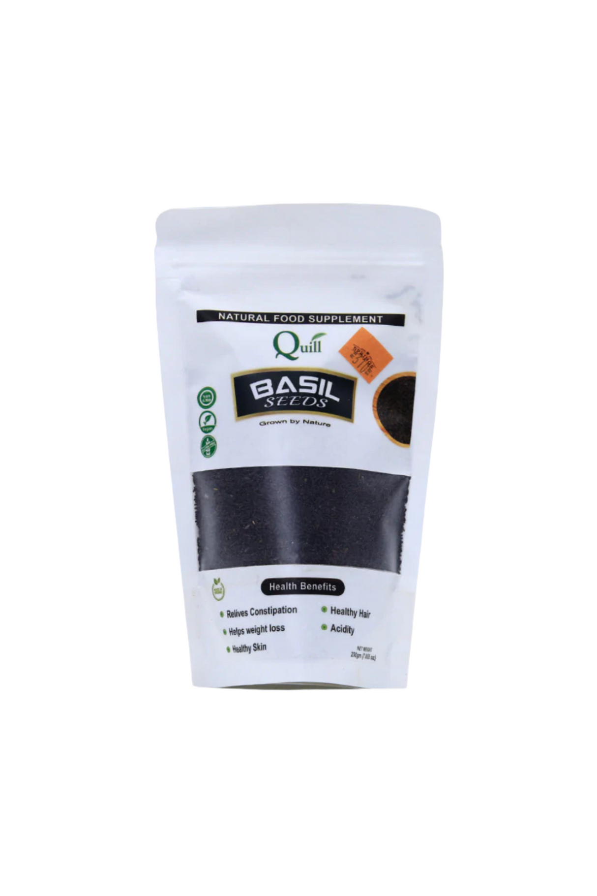 quill basil seeds pure & natural 200g