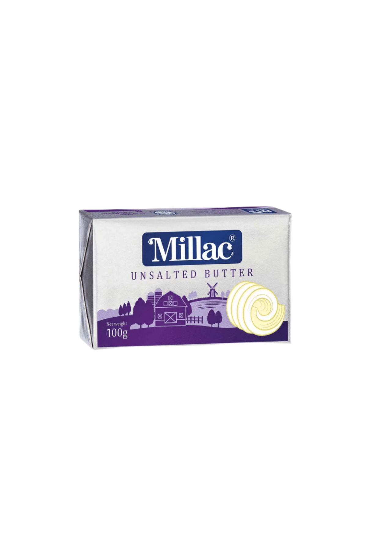 millac butter unsalted 100g