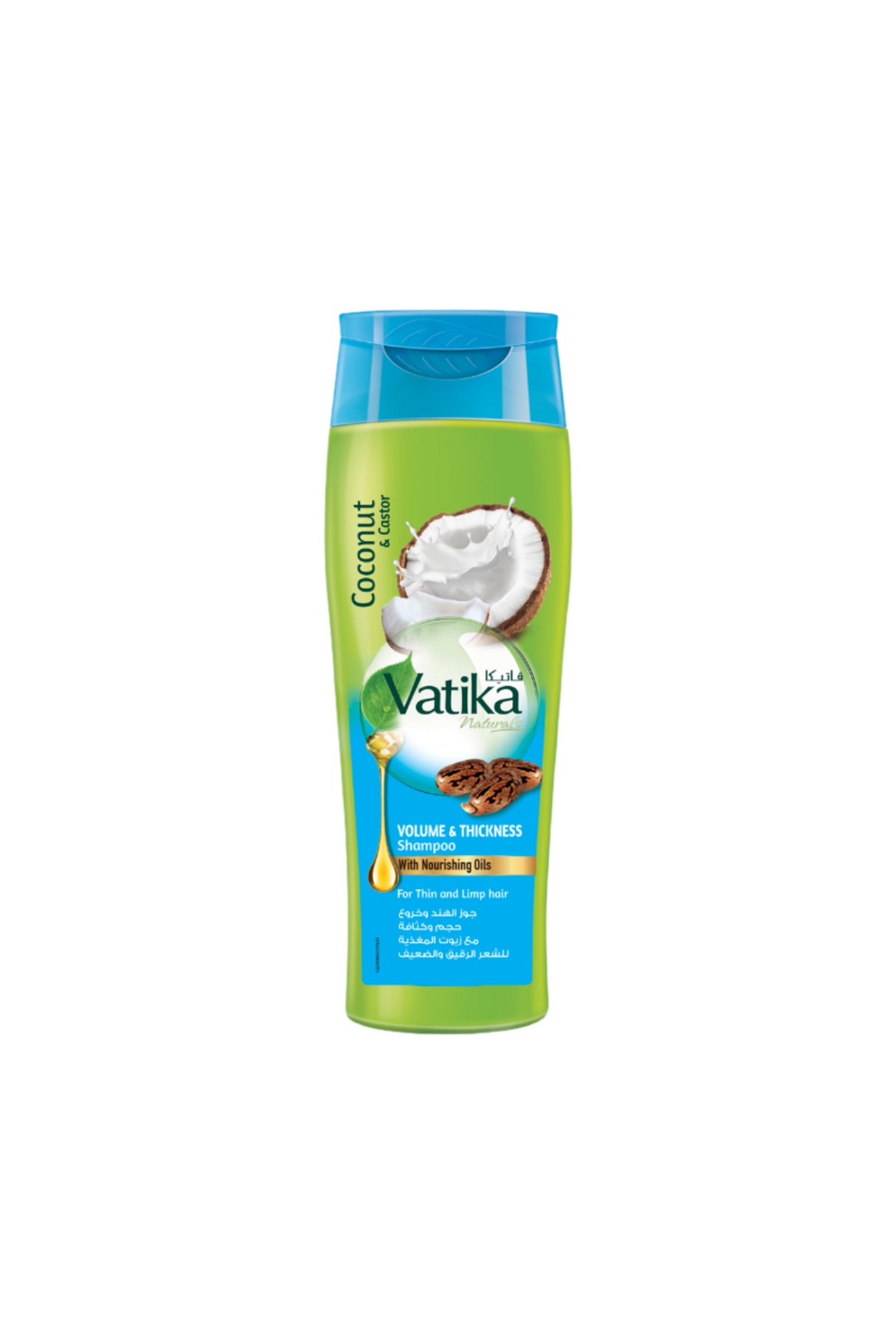 vatika shampoo coconut & castor volume thick 185ml
