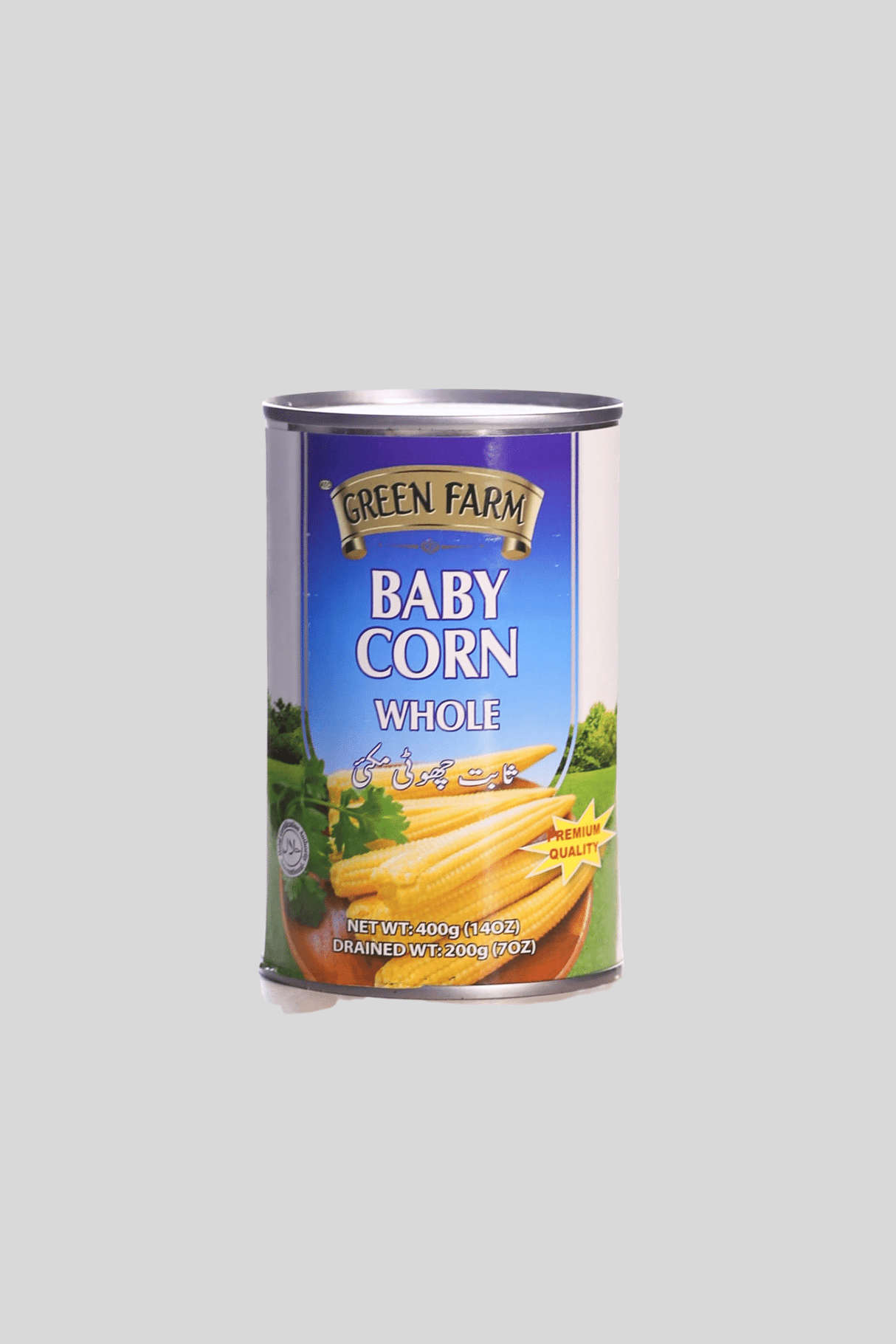 green farm baby corn whole 400g