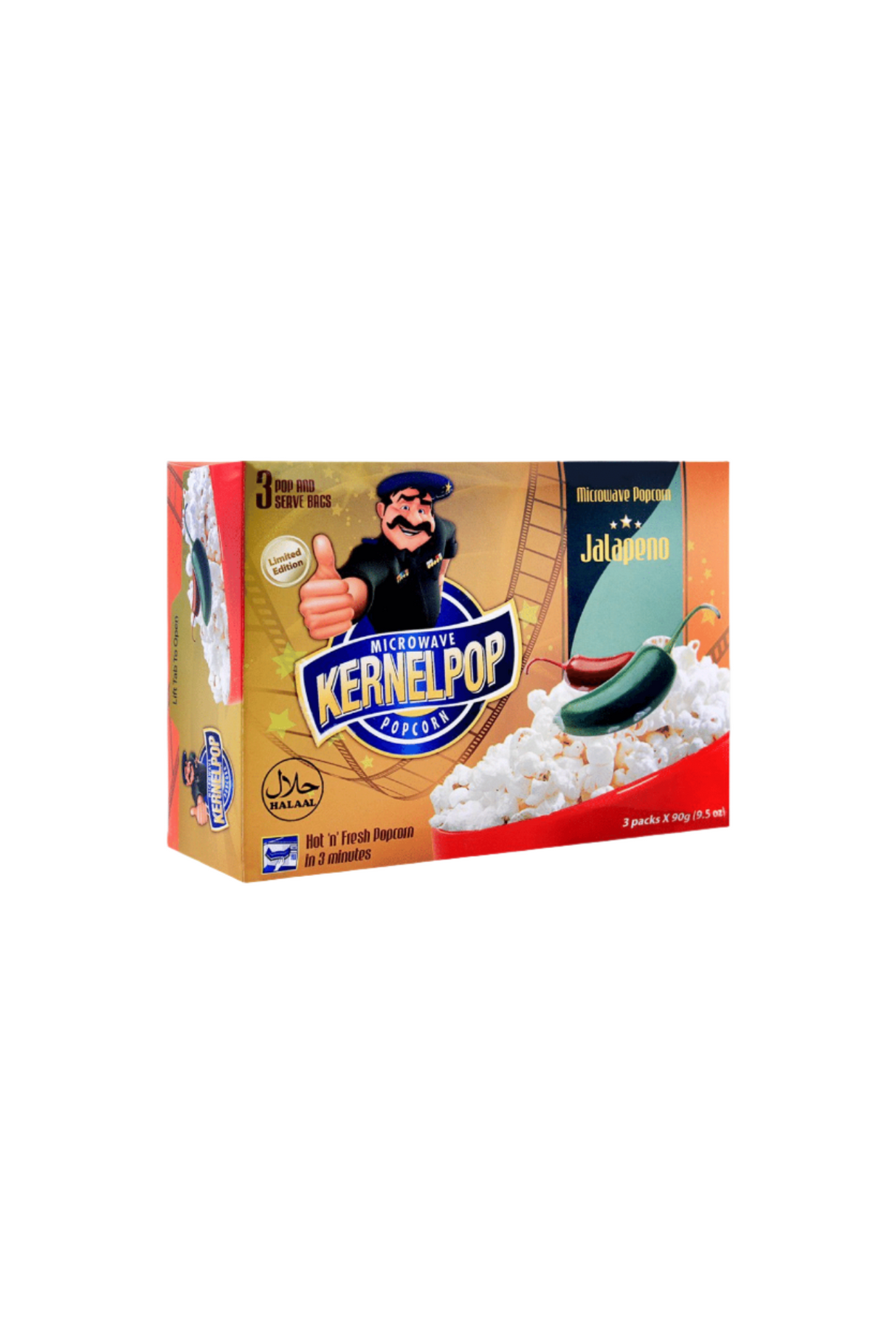 kernel pop corn jalapeno 3in1 90g