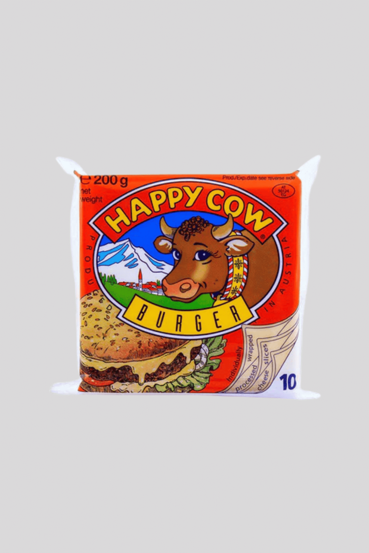 happy cow burger cheese 200g