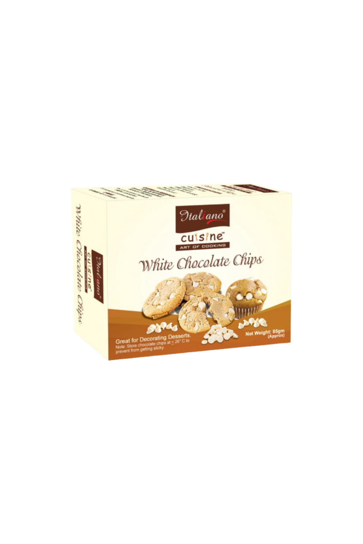 italiano white chocolate chips 85g