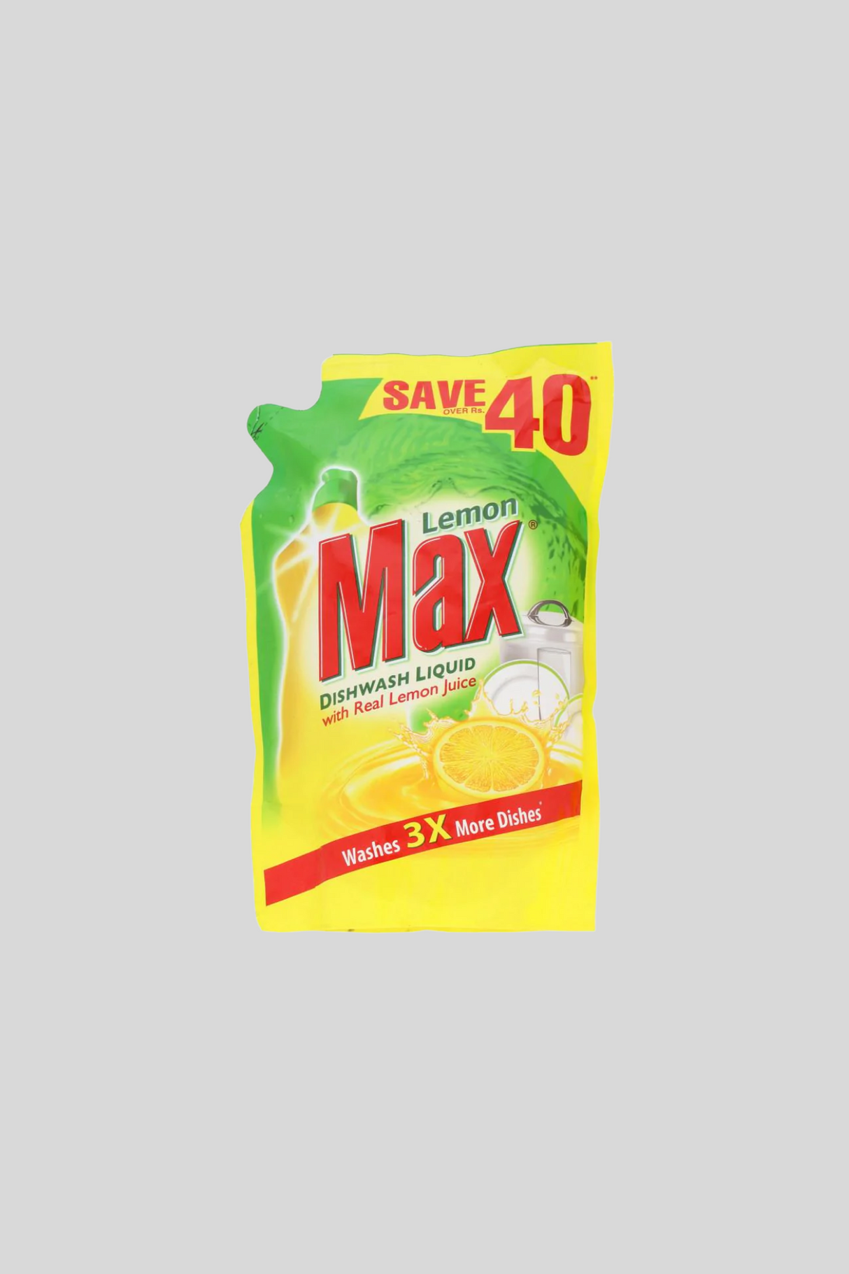 lemon max dishwash liquid pouch 450ml