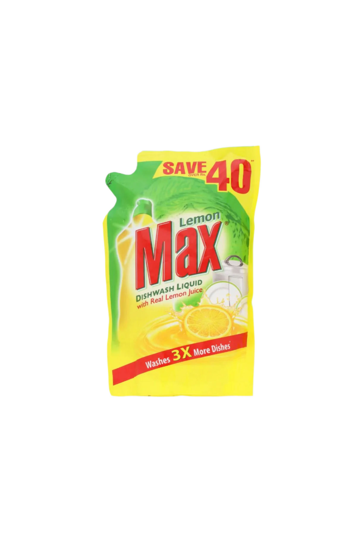 lemon max dishwash liquid pouch 450ml