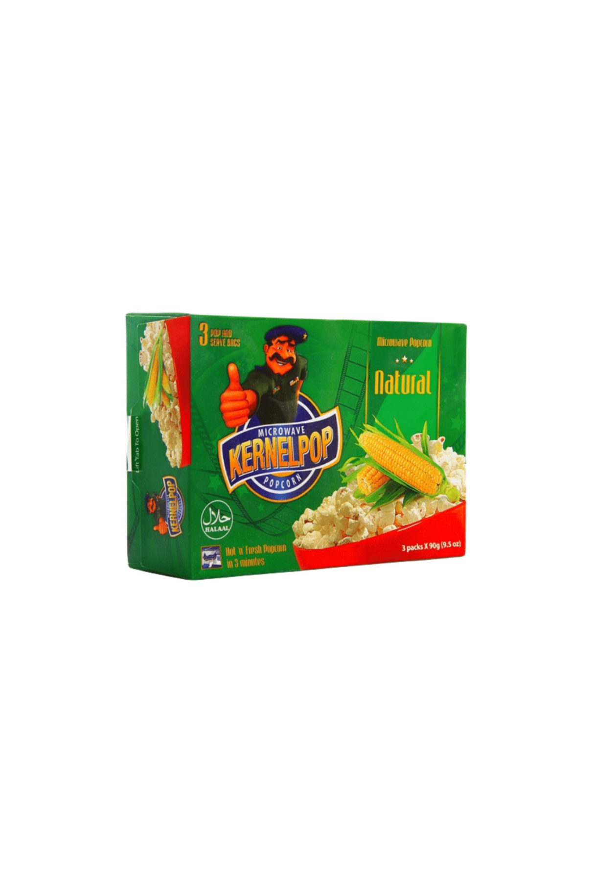 kernel pop corn natural 3in1 90g