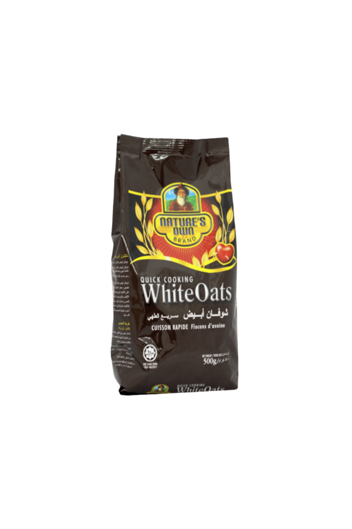 natures own white oats pouch 500g uk