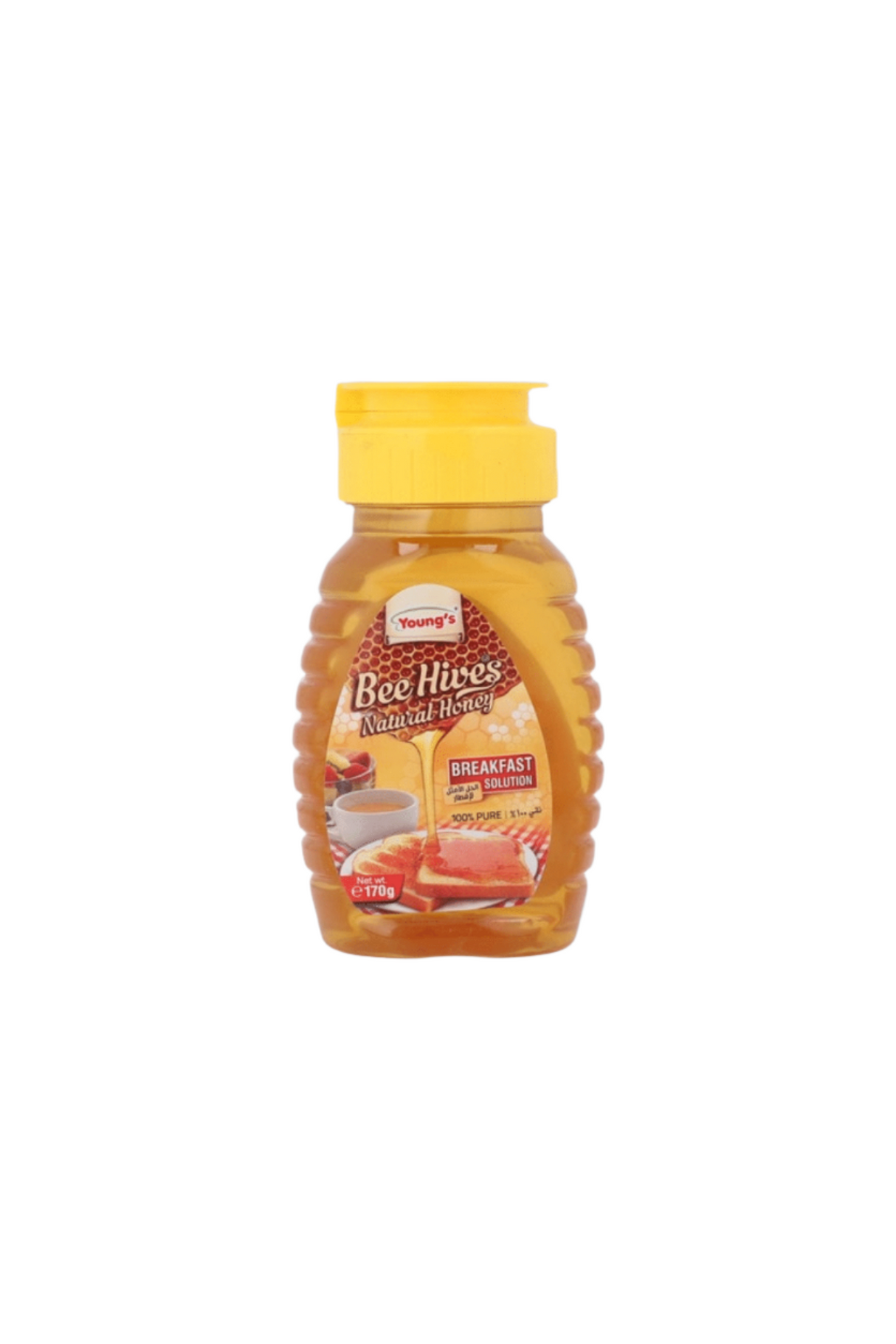 youngs honey bee hives natural bottle 170g