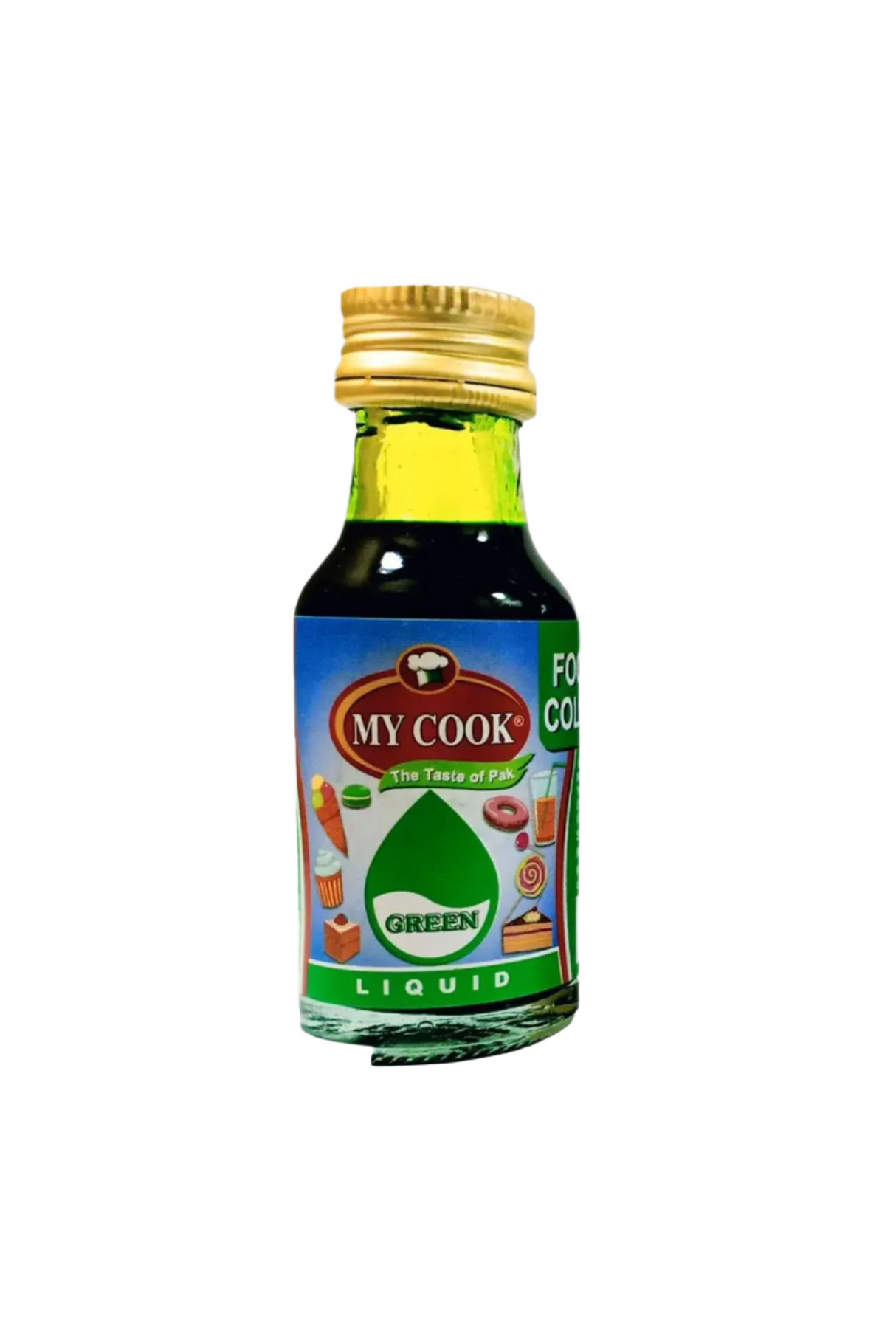 my cook food colour green liquid 28ml