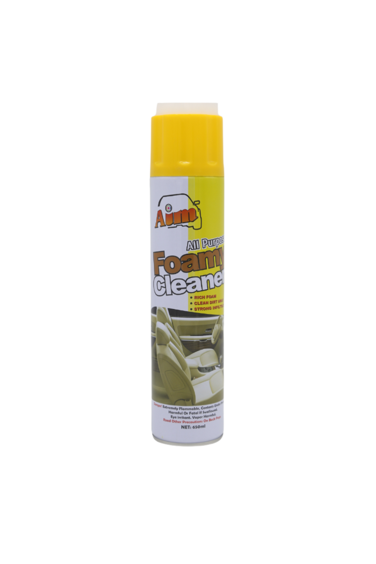 aim foamy cleaner with brush 650ml