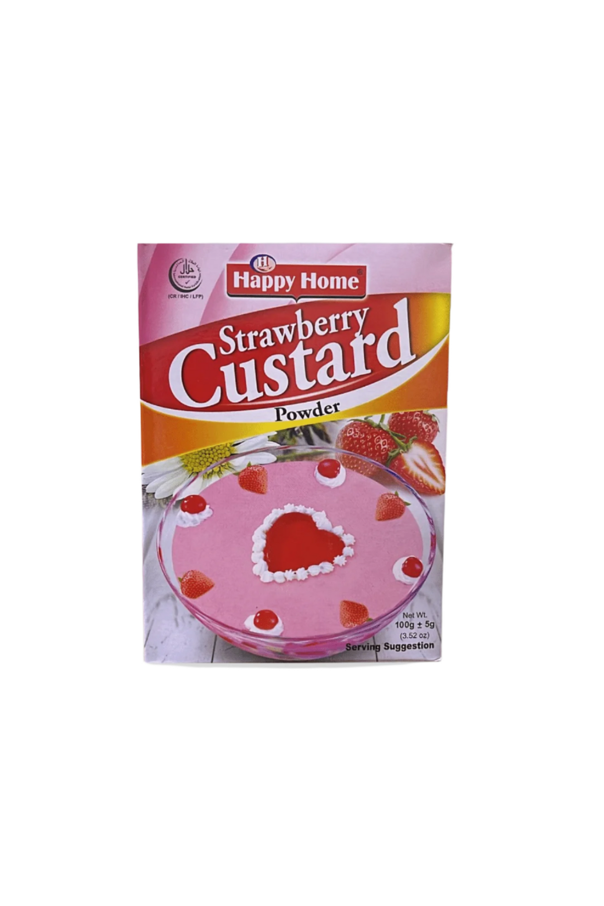 happy home custard strawberry 100g