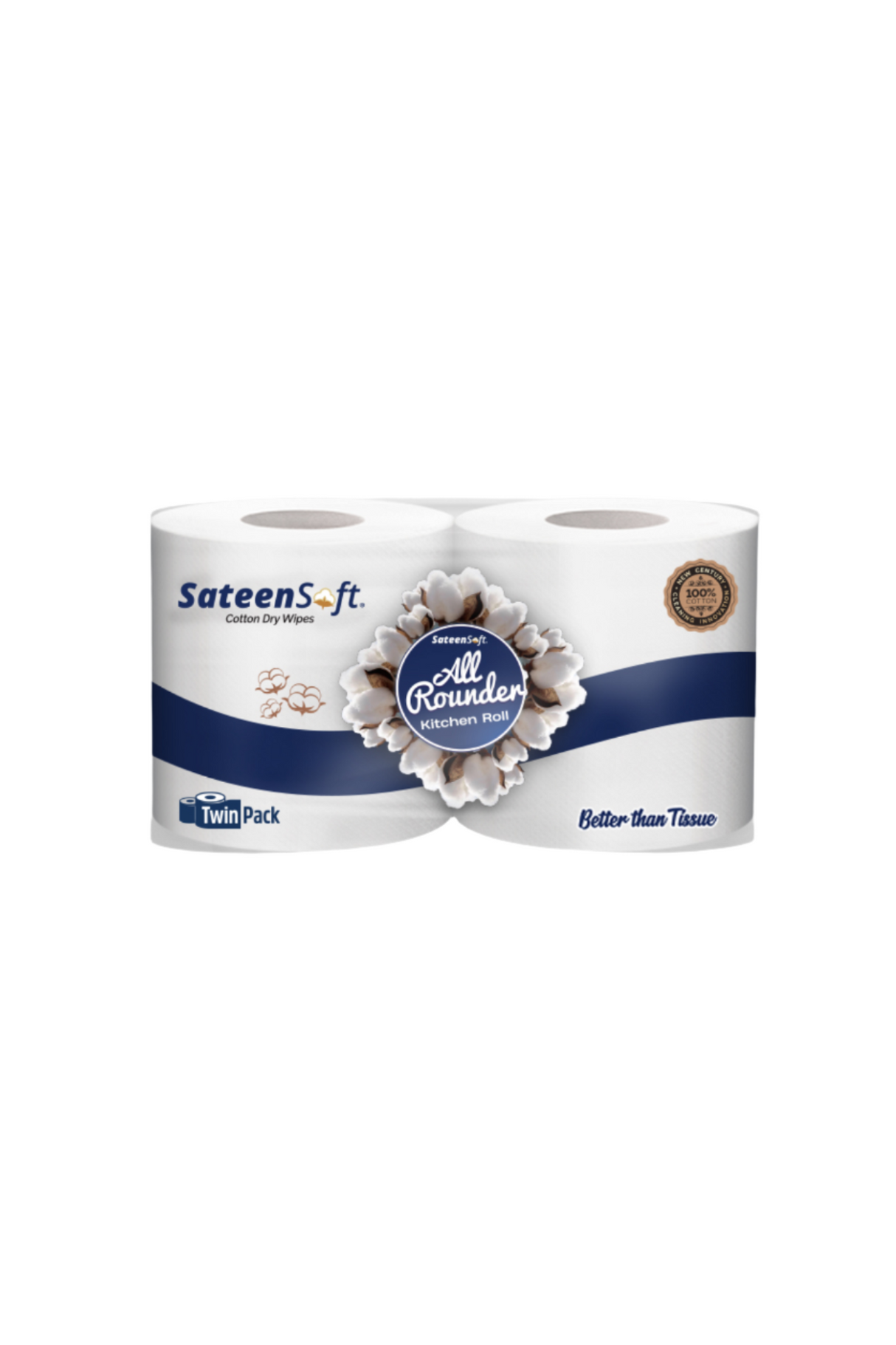 sateen soft tissue all rounder twin pack small