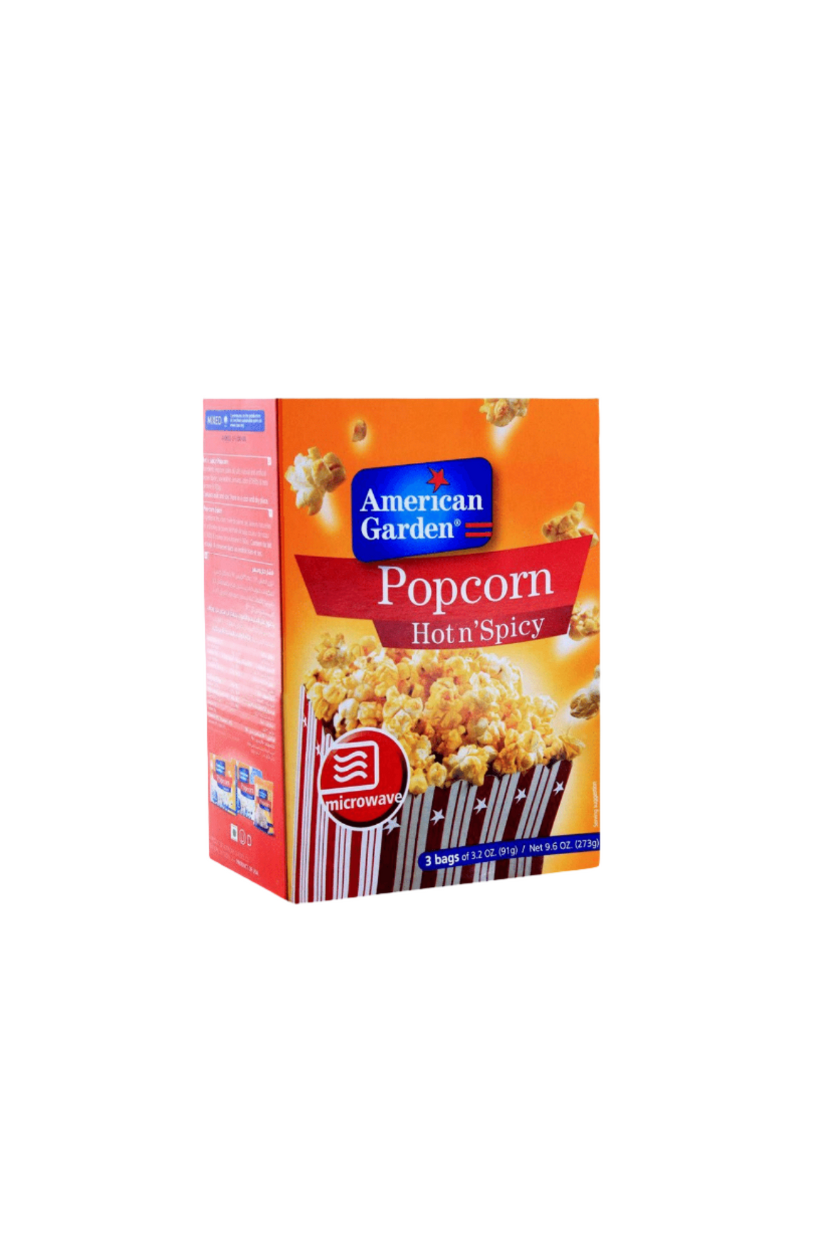 american garden pop corn hot n spicy 273g